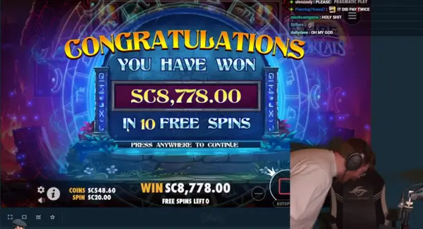 Screenshot: PaymoneyWubby win 8778$